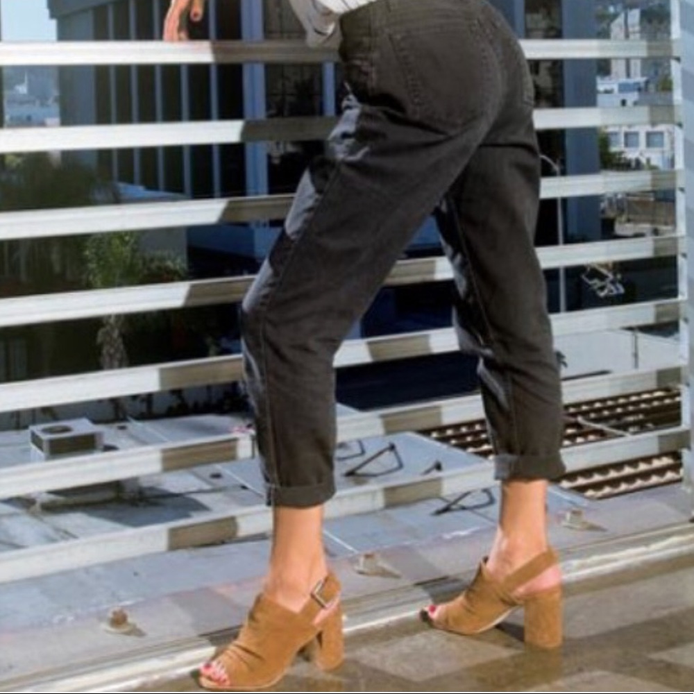 Butter Soft Suede Slingback Peep Toe Rushed Mule - Picture 1 of 4